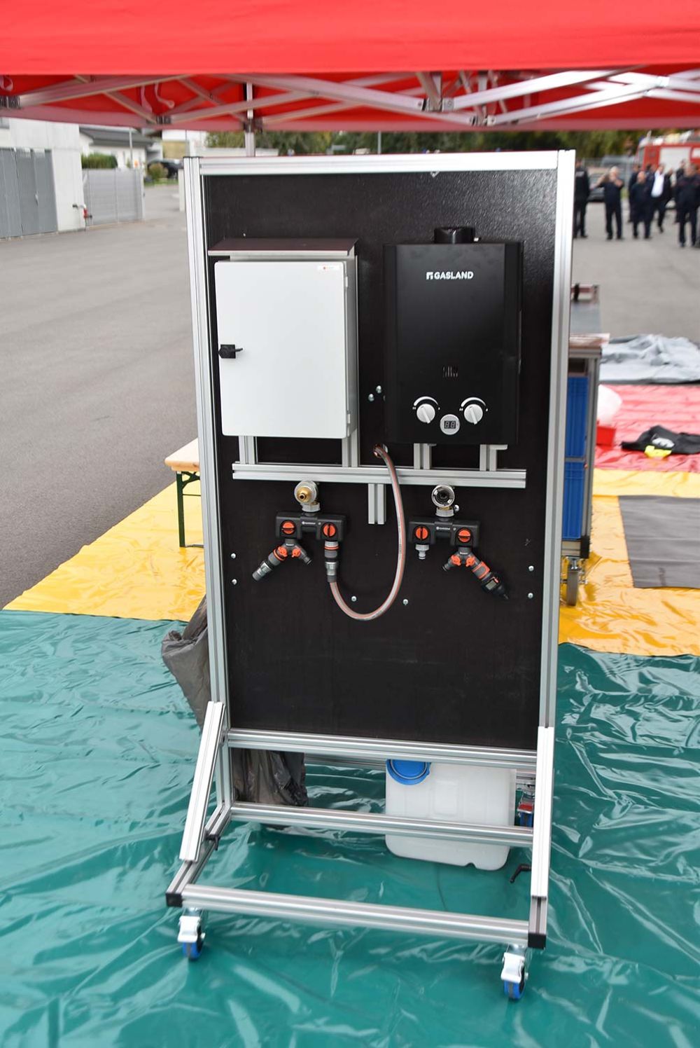 Mobiler Waschplatz Rückseite