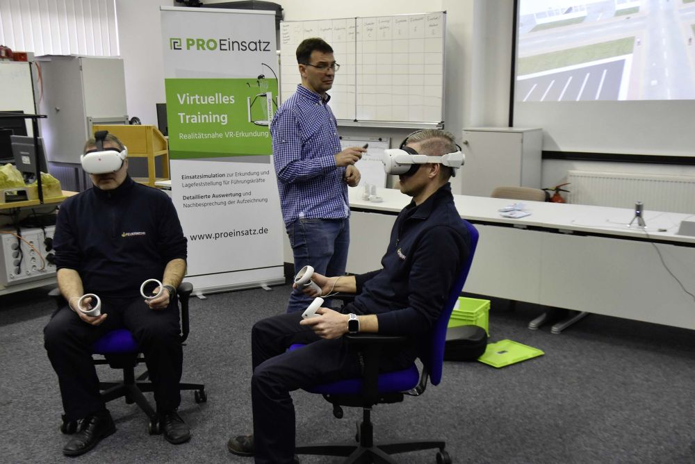 Austesten der VR Brillen unter Anleitung